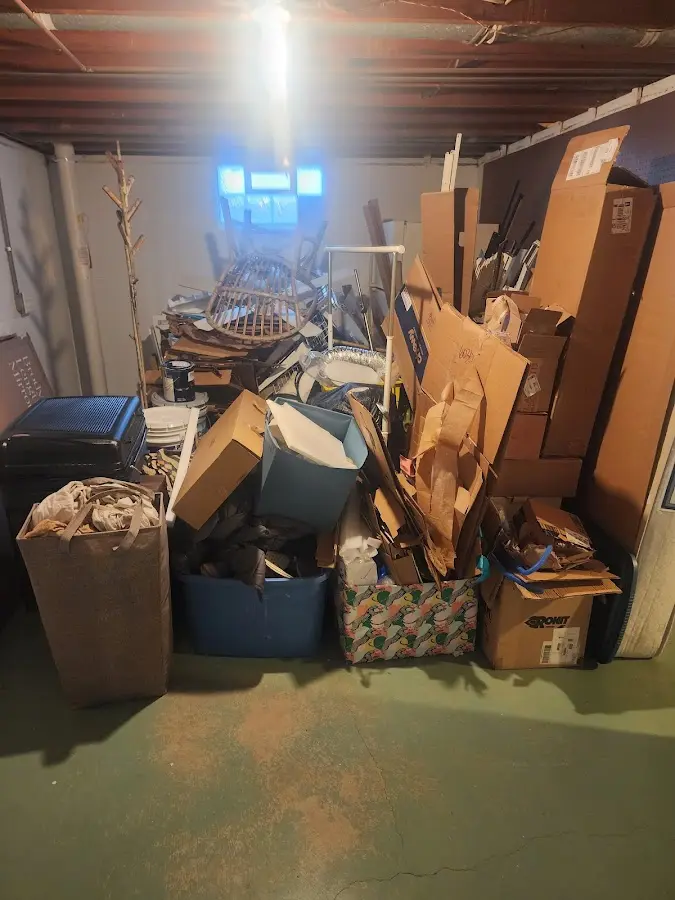 Roll-off dumpster container at job site for 15 Yard Dumpster Rental in Seminole